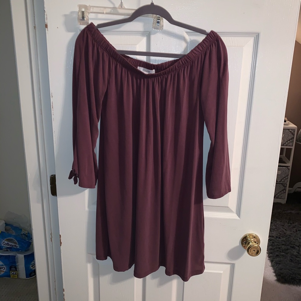 Flowy loose fitting long sleeve dress